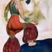 Costume design for the Red Sultan, from Sheherazad